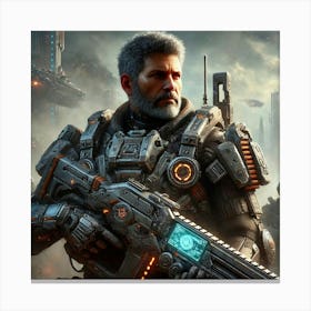 A Sci Fi Character Portrait Of Viktor Sokolov, The Canvas Print