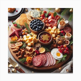 Christmas Platter Canvas Print