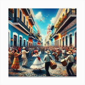 Old San Juan - Street Scene 1 Canvas Print