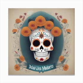 Day Of The Dead Skull Canvas Print