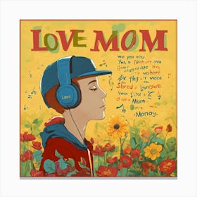 A Mom Telling His Son Wise Words Canvas Print