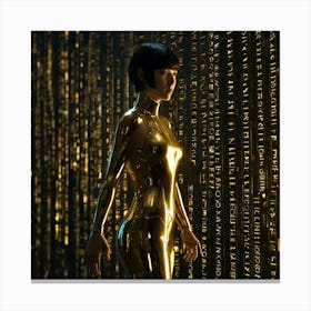 Default Pisces Zodiac Sign Golden Metal Reflecting A Glowing S 0 Canvas Print