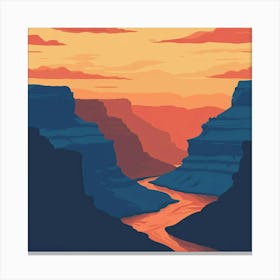 Grand Canyon At Sunset 1 Canvas Print