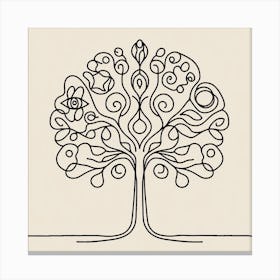 The tree of Life Picasso style 1 Canvas Print