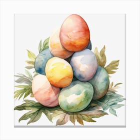 Watercolor Easter Eggs 4 Canvas Print