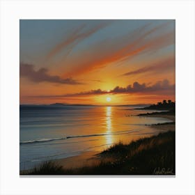 Default Brush Painting Of Sunrise 0 Canvas Print