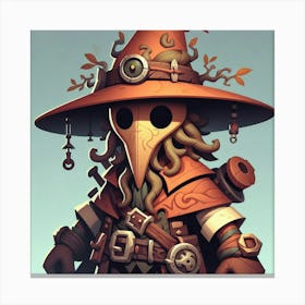 Game Art Octopus Wizard Canvas Print