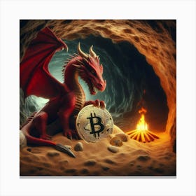 Bitcoin Dragon Guardian D7 Canvas Print