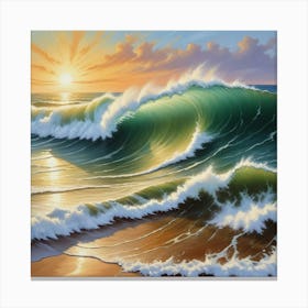 Sun Surf Art Print 2 Canvas Print