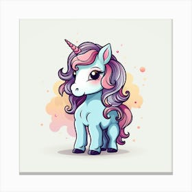 Cute Unicorn 606 Canvas Print