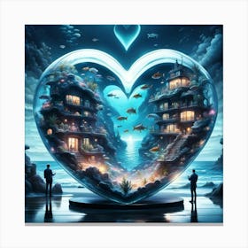 Heart Castle Canvas Print