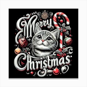 Merry Christmas Cat 2 Canvas Print