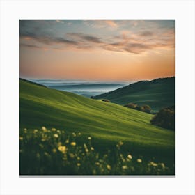 Sunset In The Countryside 10 Canvas Print