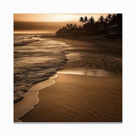 Sunset On The Beach 743 Canvas Print