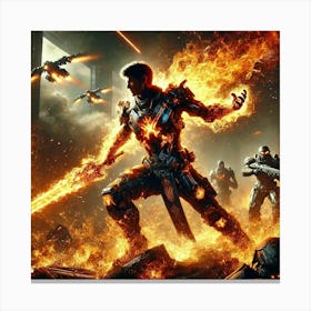 Ronan Ashheart Flamebound Veteran Action Canvas Print