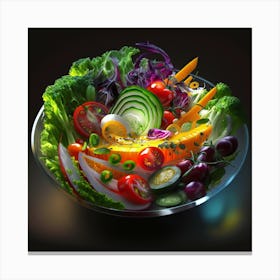 Colorful Salad In A Bowl Canvas Print