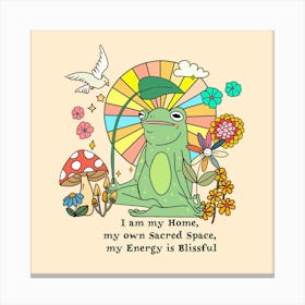 I am my Own Home Frog Canvas Print