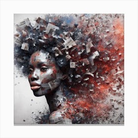 Abstract Portrait Of A Woman Canvas Print