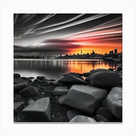 Sunset Over Auckland 1 Canvas Print