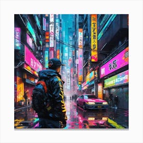 Neon City 4 Canvas Print