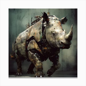 Robot Rhino Canvas Print