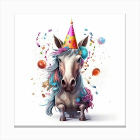Unicorn Birthday Party Canvas Print