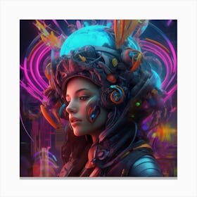 Futuristic Girl 1 Canvas Print