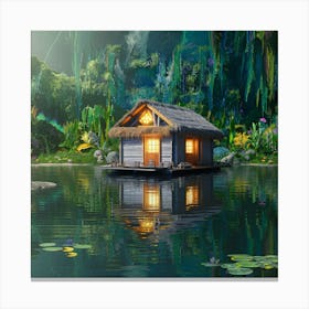 House On A Lake 8 Canvas Print