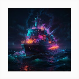 Ship In The Night Canvas Print