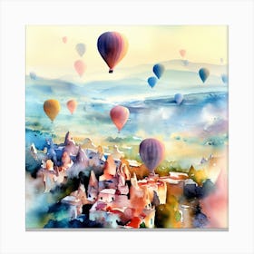 Watercolor Of Cappadocia Canvas Print