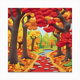 Autumn Peaceful Forest#1 Canvas Print