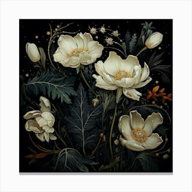 White Anemones Canvas Print