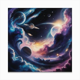 Default Paint A Breathtakingly Vibrant Celestial Masterpiece F 2 Canvas Print