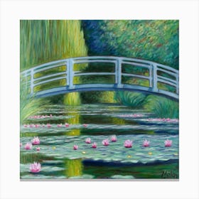 Water Lily Bridge 4 Canvas Print
