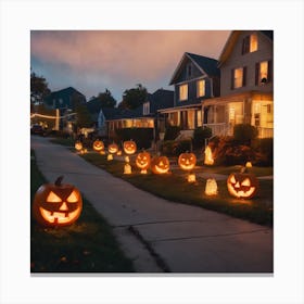 Halloween Pumpkins Canvas Print