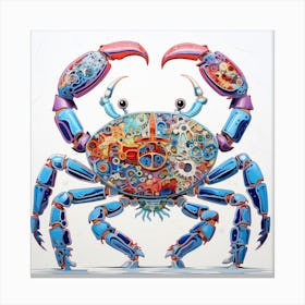 Crab With Gears Canvas Print