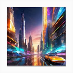 Futuristic City 137 Canvas Print