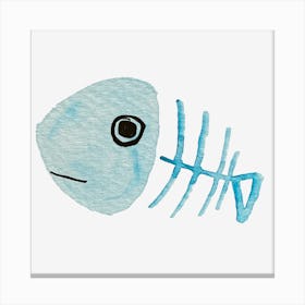 Fish Skeleton Canvas Print