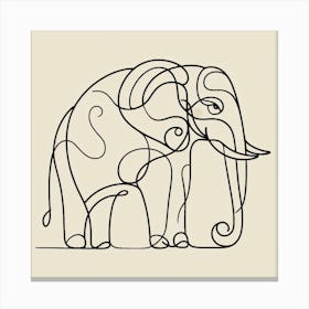 Elephant Picasso style 6 Canvas Print