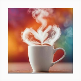 Heart Shaped Coffee Cup 3 Canvas Print