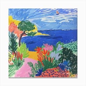 Seaside Doodle Matisse Style 12 Canvas Print