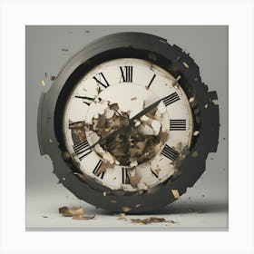 Clock broken Canvas Print