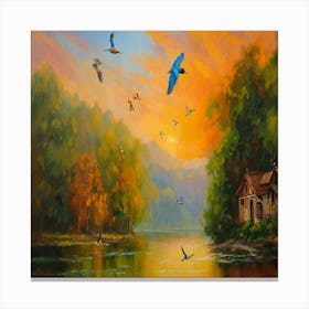 House On The River Canvas Print