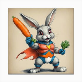 Superhero Bunny Canvas Print