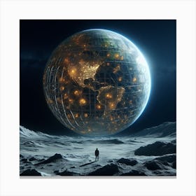 Earth In Space 32 Canvas Print