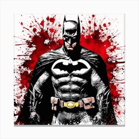 Batman Portrait Ink Painting (3) Canvas Print