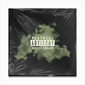 Parental Advisory - Explicit Content (yellow) Canvas Print