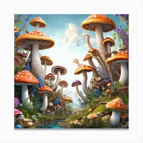 Mushroom Forest 6 Canvas Print