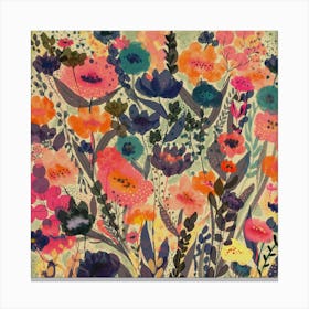 Watercolor Flowers Canvas Print