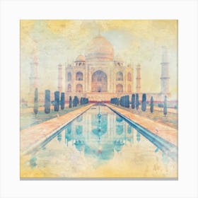 Taj Mahal Painting Canvas Print